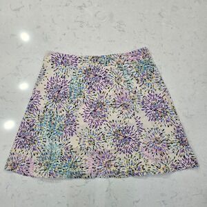 Lane Bryant Women Size 22 Abstract Floral Firework Print A-Line Skirt MultiColor